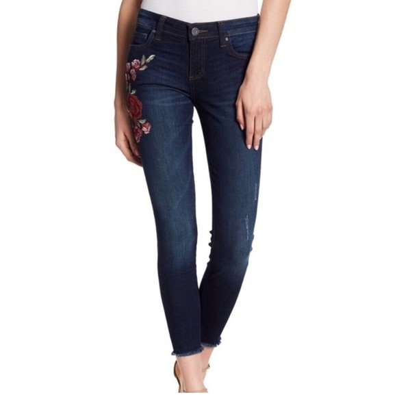 Kut from the Kloth Connie Embroidered Jeans - size 4 - Picture 1 of 7